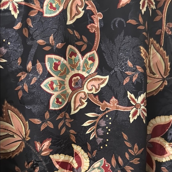 Victoria's Secret Deep Purple Floral Brocade Kimono Robe Belt Vintage Gold Label - Picture 7 of 14